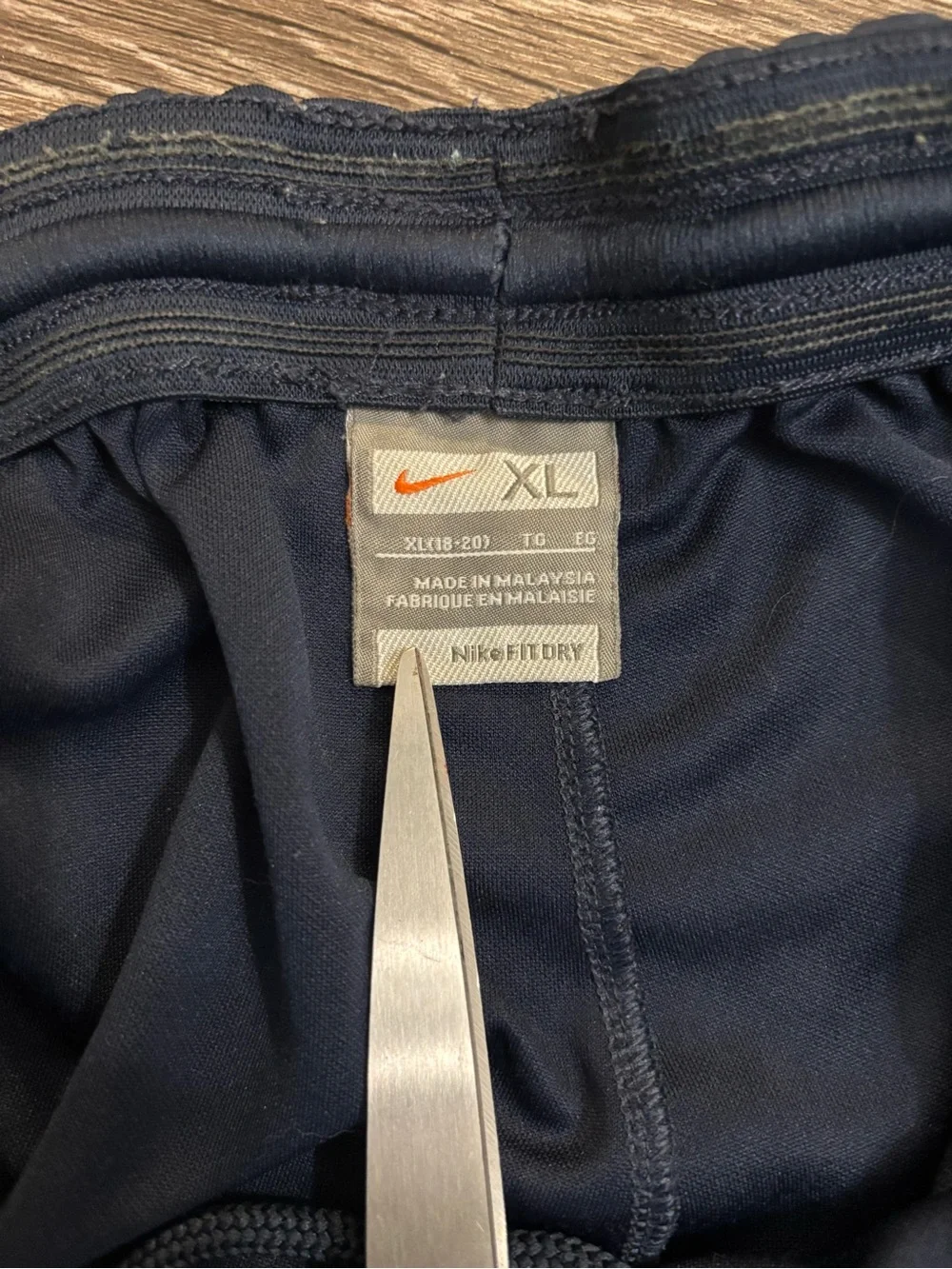 Nike Boys Navy Blue Shorts with White Side Panels